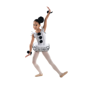 Vestito A Tema Pierrot Bambina Tutù Pierrine